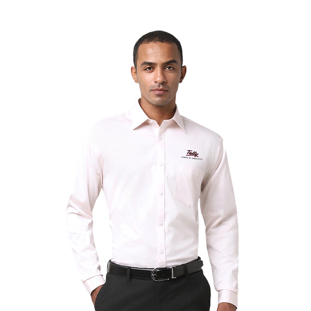 Jack Jones Demin Men s Formal Shirt Barely Pink